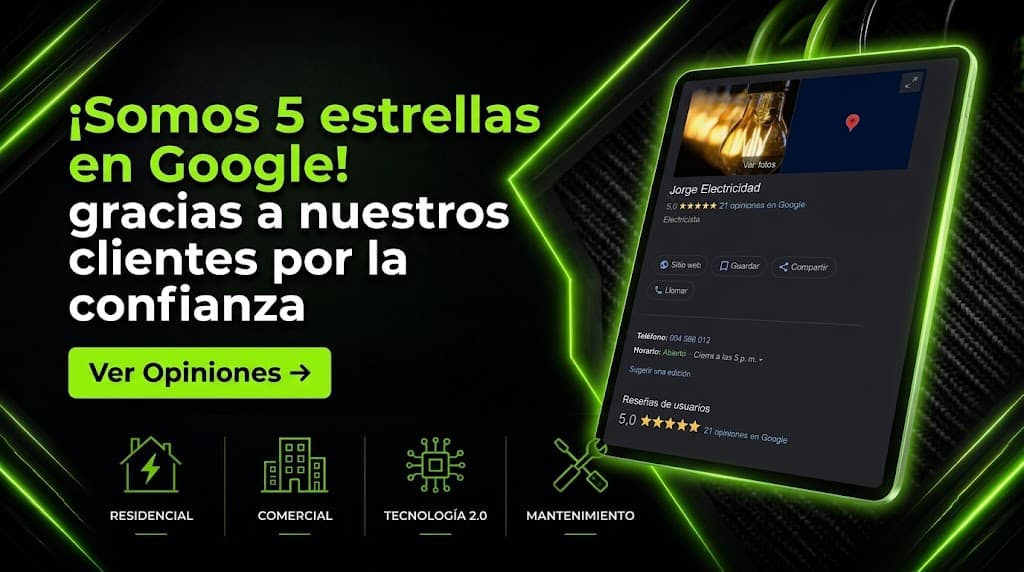 Jorge Electricidad — 5 estrellas en Google, opiniones de clientes en Maldonado y Punta del Este